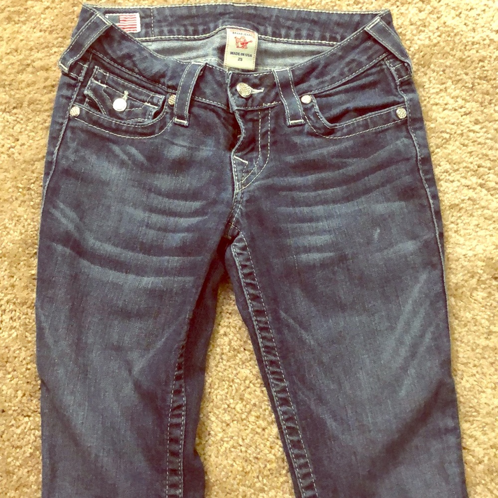 True religion Rhine stone jeans. Size 25.